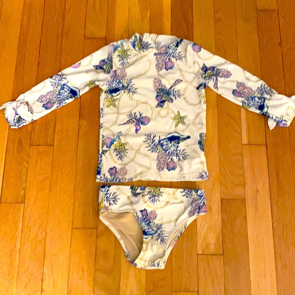 Toddler Girl 2-piece Rash Guard Set